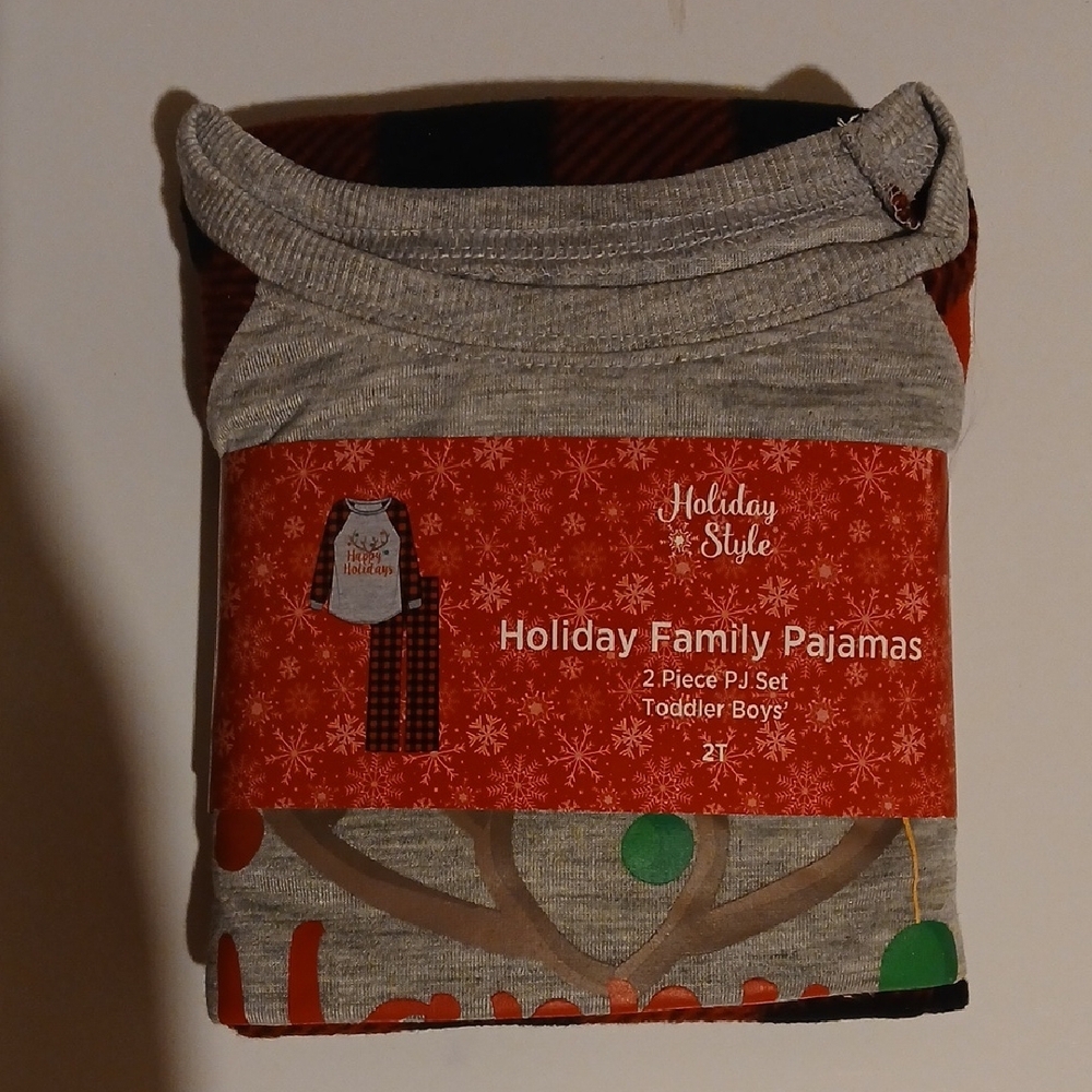Gray and Red Toddler Pajama Set